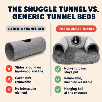 Cozy Cat Tunnel Bed | 4-in-1 Hideaway, Play Tunnel & Nap Nest