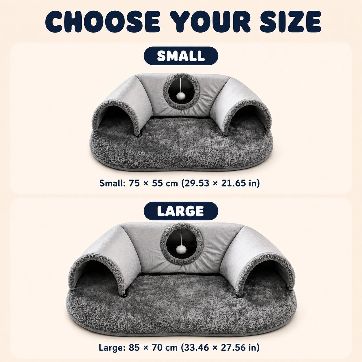 Cozy Cat Tunnel Bed | 4-in-1 Hideaway, Play Tunnel & Nap Nest