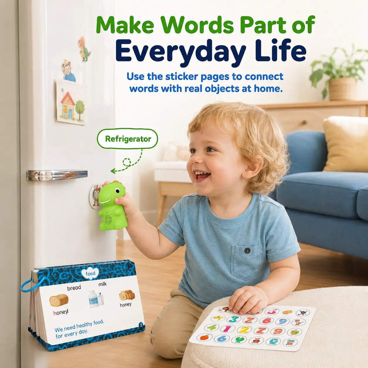 Dinosaur Talking Flash Cards | 148 Cards & 592 Learning Words