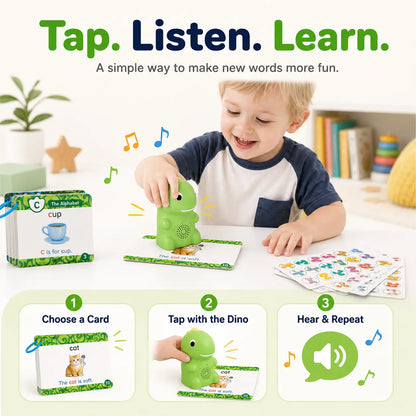 Dinosaur Talking Flash Cards | 148 Cards & 592 Learning Words