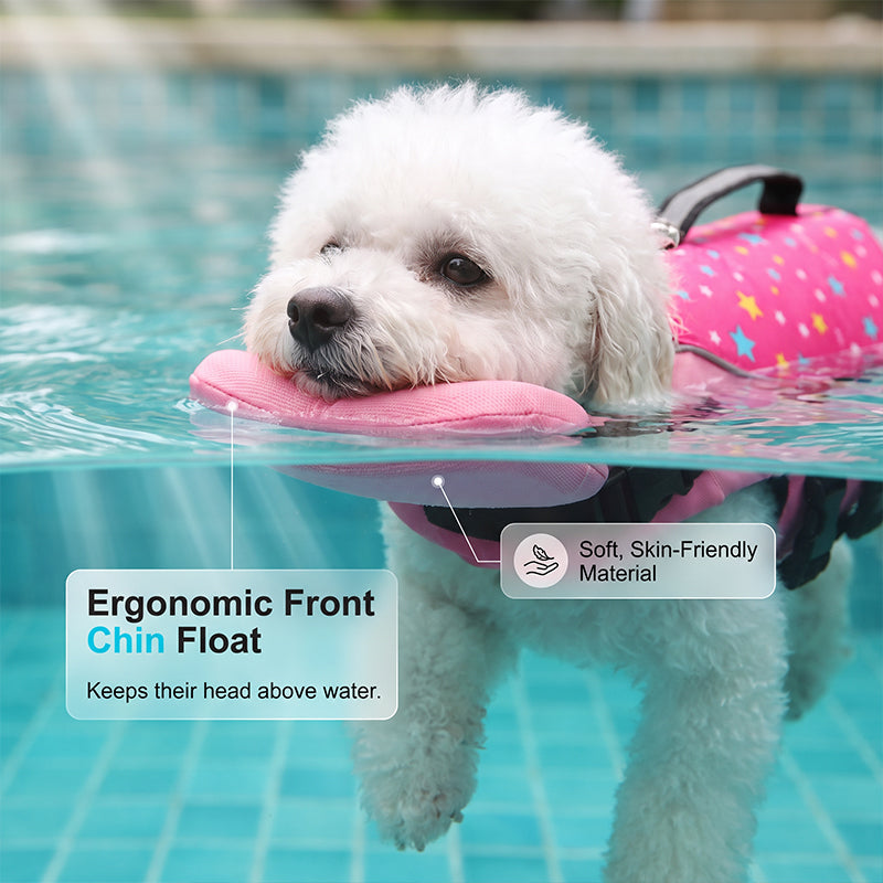 Dog Life Jacket for Swimming | Adjustable Pet Flotation Vest with Rescue Handle for Pool, Beach & Boating