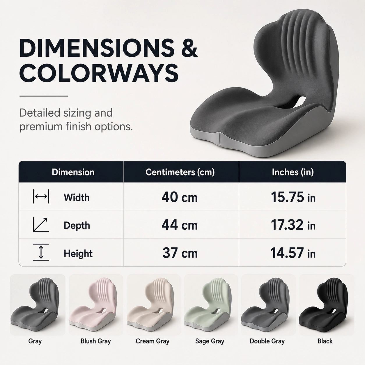 2-in-1 Memory Foam Sitz- und Lendenwirbelstützkissen | Ergonomisches Bürostuhlkissen