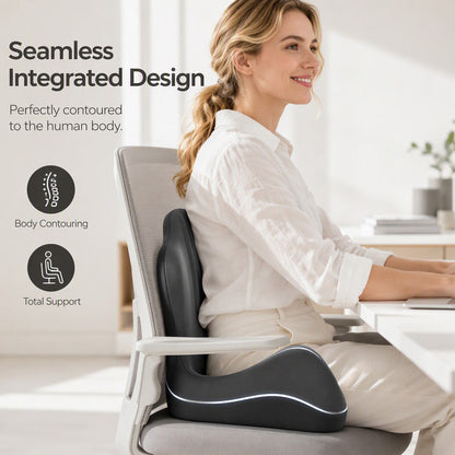 2-in-1 Memory Foam Sitz- und Lendenwirbelstützkissen | Ergonomisches Bürostuhlkissen
