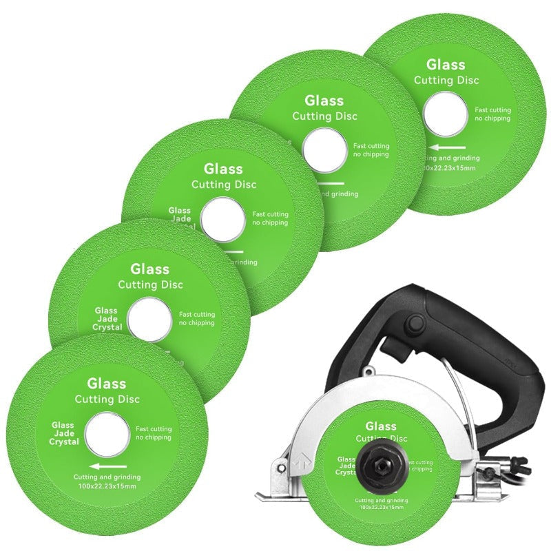 4" Diamond Glass Cutting Disc Set | Ultra-Thin Brazed Blades for Glass, Tile & Ceramic