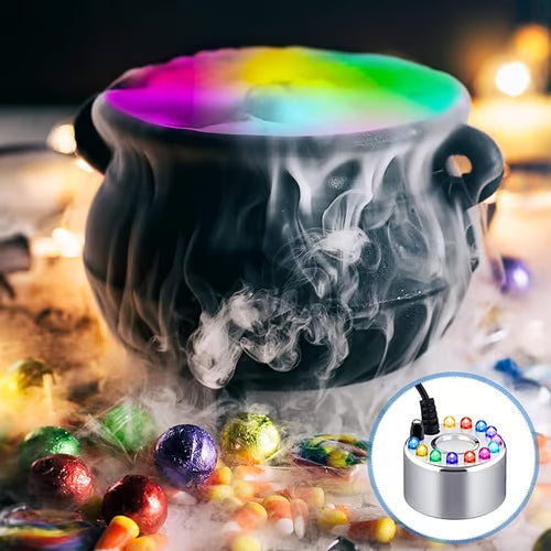 【🎃Halloween Sale🎃】Halloween LED Fog Maker | Ultrasonic Mist Machine for Spooky Party & Yard Decoration