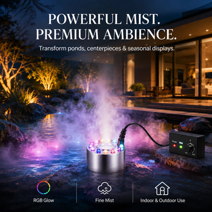 【🎃Halloween Sale🎃】Halloween LED Fog Maker | Ultrasonic Mist Machine for Spooky Party & Yard Decoration