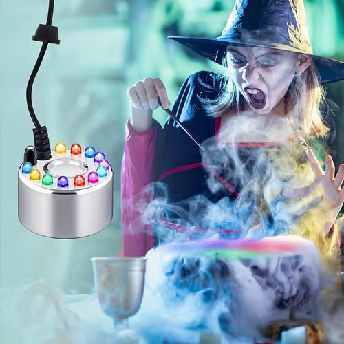 【🎃Halloween Sale🎃】Halloween LED Fog Maker | Ultrasonic Mist Machine for Spooky Party & Yard Decoration