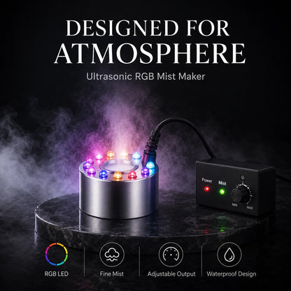 【🎃Halloween Sale🎃】Halloween LED Fog Maker | Ultrasonic Mist Machine for Spooky Party & Yard Decoration