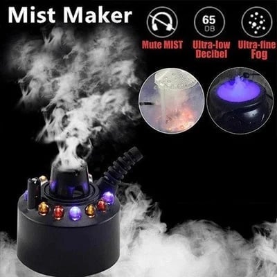 【🎃Halloween Sale🎃】Halloween LED Fog Maker | Ultrasonic Mist Machine for Spooky Party & Yard Decoration