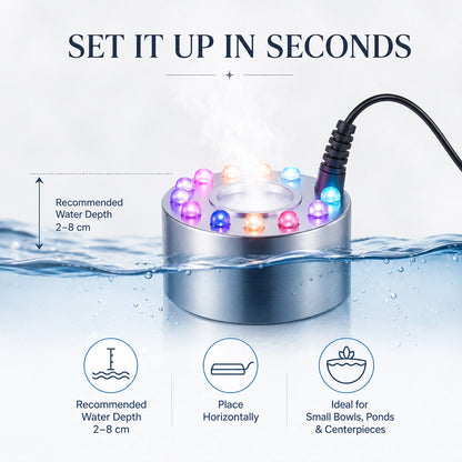 【🎃Halloween Sale🎃】Halloween LED Fog Maker | Ultrasonic Mist Machine for Spooky Party & Yard Decoration