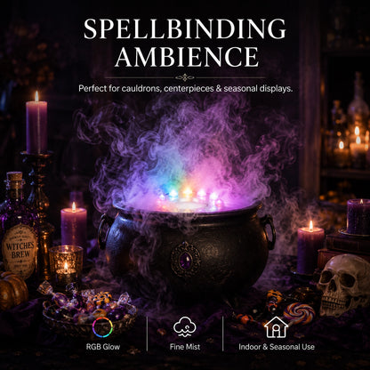 【🎃Halloween Sale🎃】Halloween LED Fog Maker | Ultrasonic Mist Machine for Spooky Party & Yard Decoration