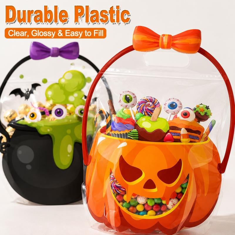 Wiederverwendbare Halloween Süßigkeitentüten mit Henkeln | Wiederverschließbare Trick-or-Treat Goodie Bags