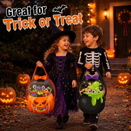 Wiederverwendbare Halloween Süßigkeitentüten mit Henkeln | Wiederverschließbare Trick-or-Treat Goodie Bags