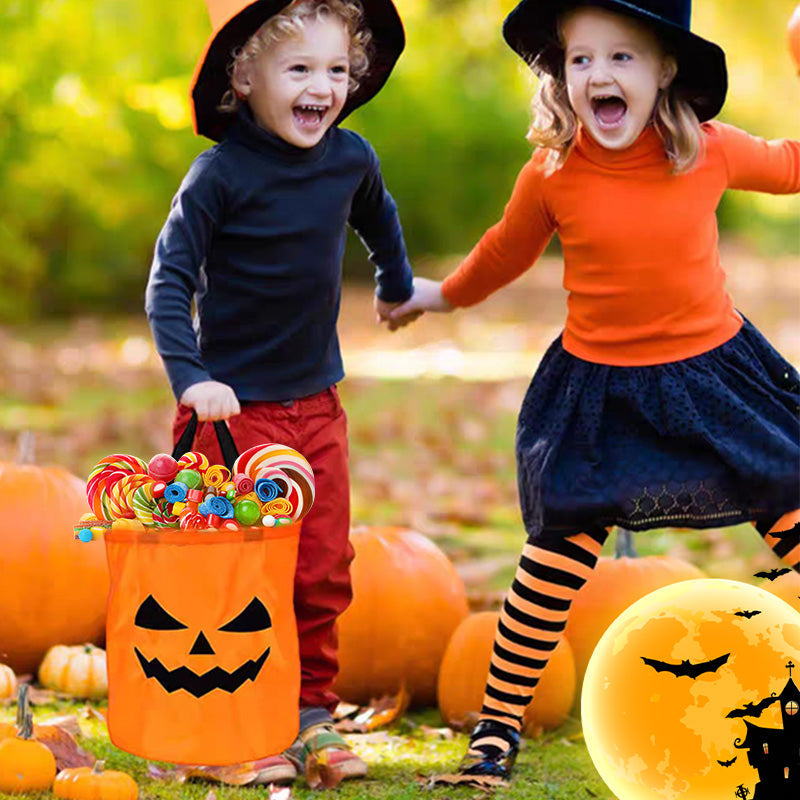 Halloween LED Pumpkin Candy Bag | Glowing Trick Or Treat Handbag For Kids Halloween Party & Costume