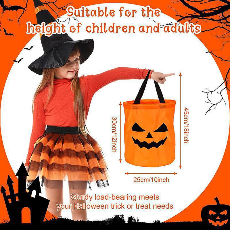 Halloween LED Pumpkin Candy Bag | Glowing Trick Or Treat Handbag For Kids Halloween Party & Costume