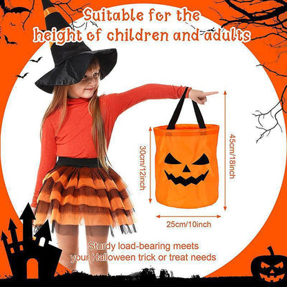 Halloween LED Pumpkin Candy Bag | Glowing Trick Or Treat Handbag For Kids Halloween Party & Costume
