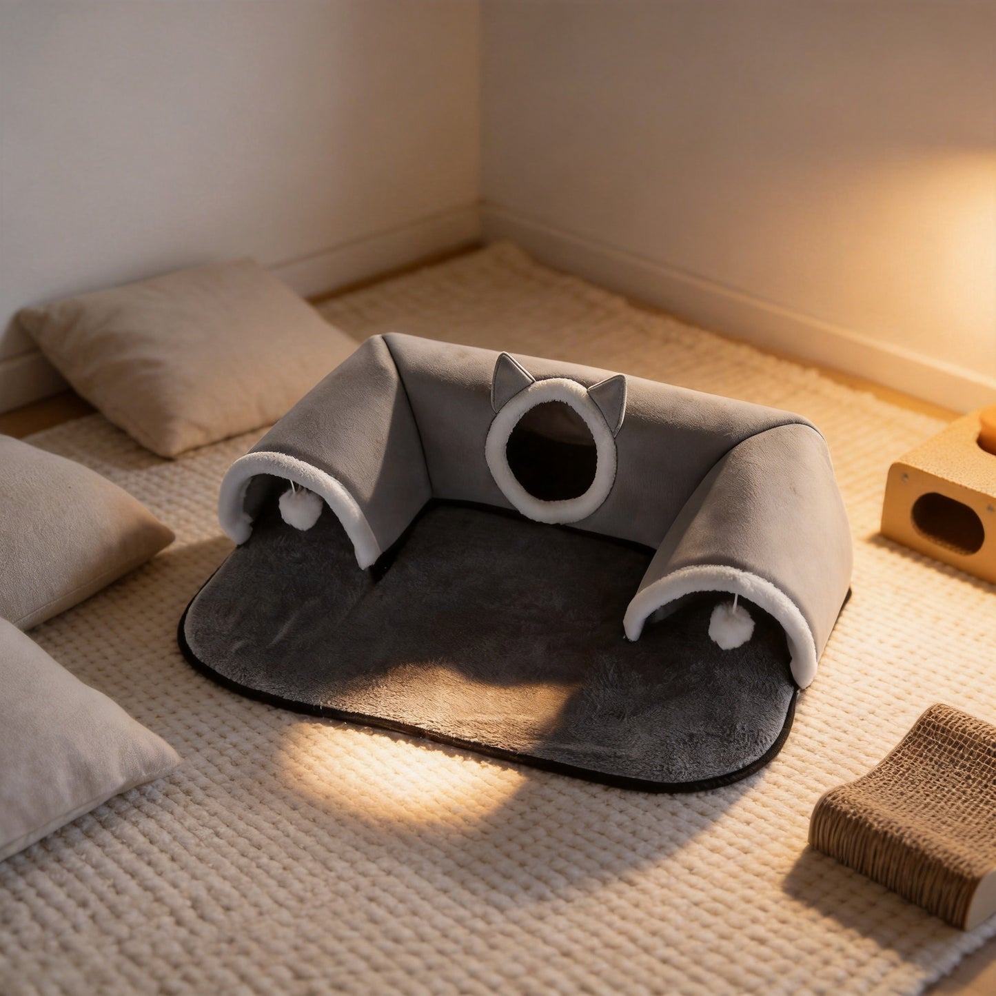 Cozy Cat Tunnel Bed | 4-in-1 Hideaway, Play Tunnel & Nap Nest