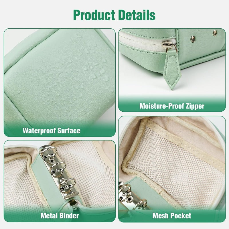 Portable Weekly Pill Organizer Binder | Removable Travel Medicine Pouches