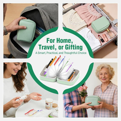 Portable Weekly Pill Organizer Binder | Removable Travel Medicine Pouches