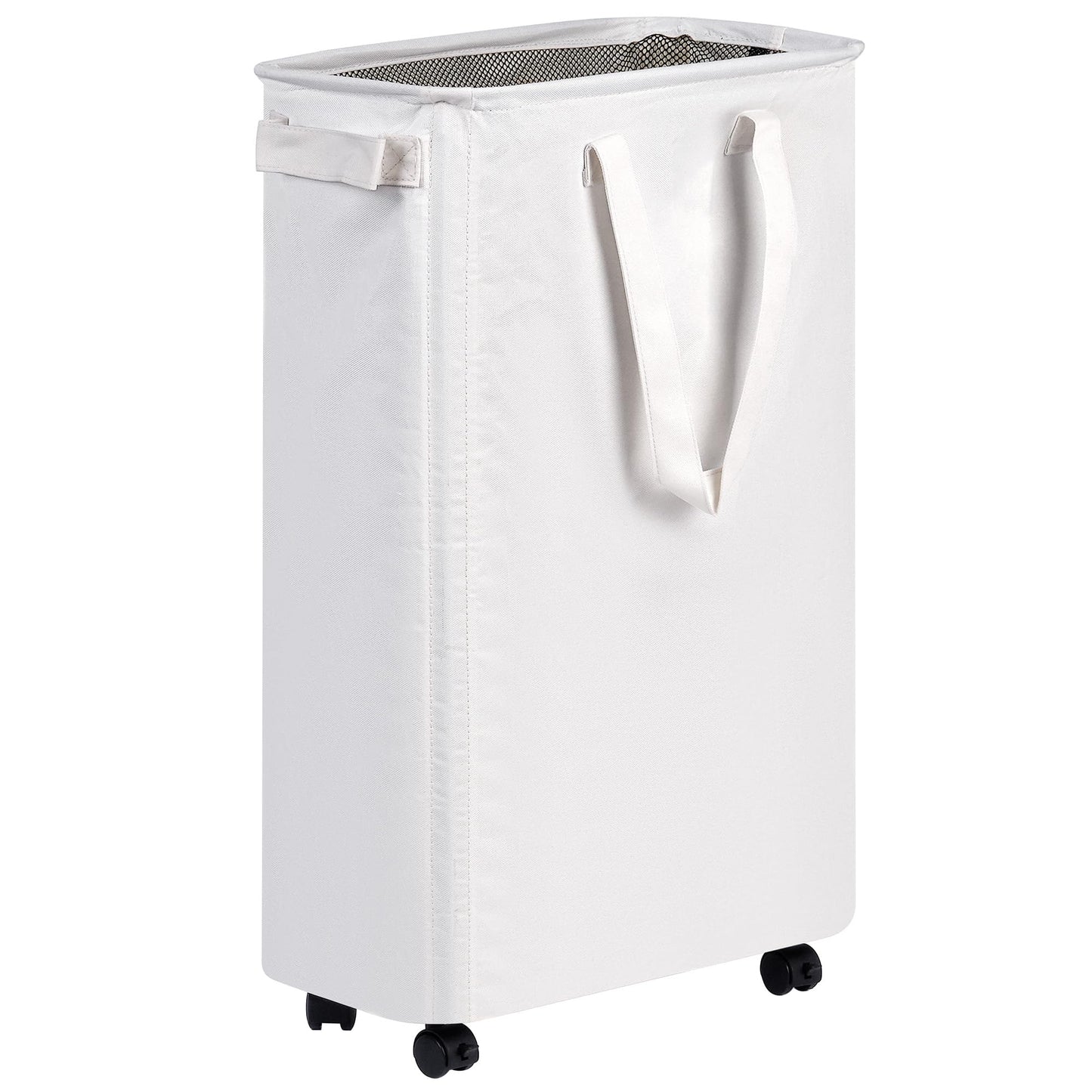 Slim Rolling Laundry Hamper with Wheels – 75L Space-Saving Laundry Basket