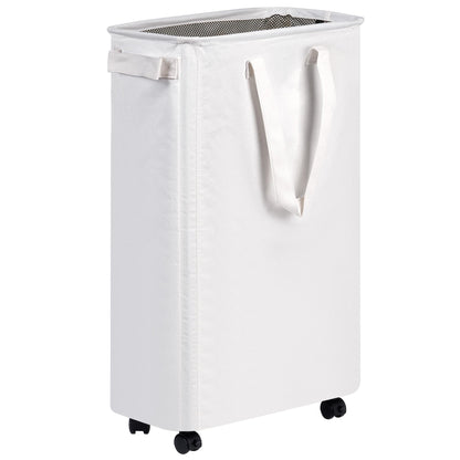 Slim Rolling Laundry Hamper with Wheels – 75L Space-Saving Laundry Basket