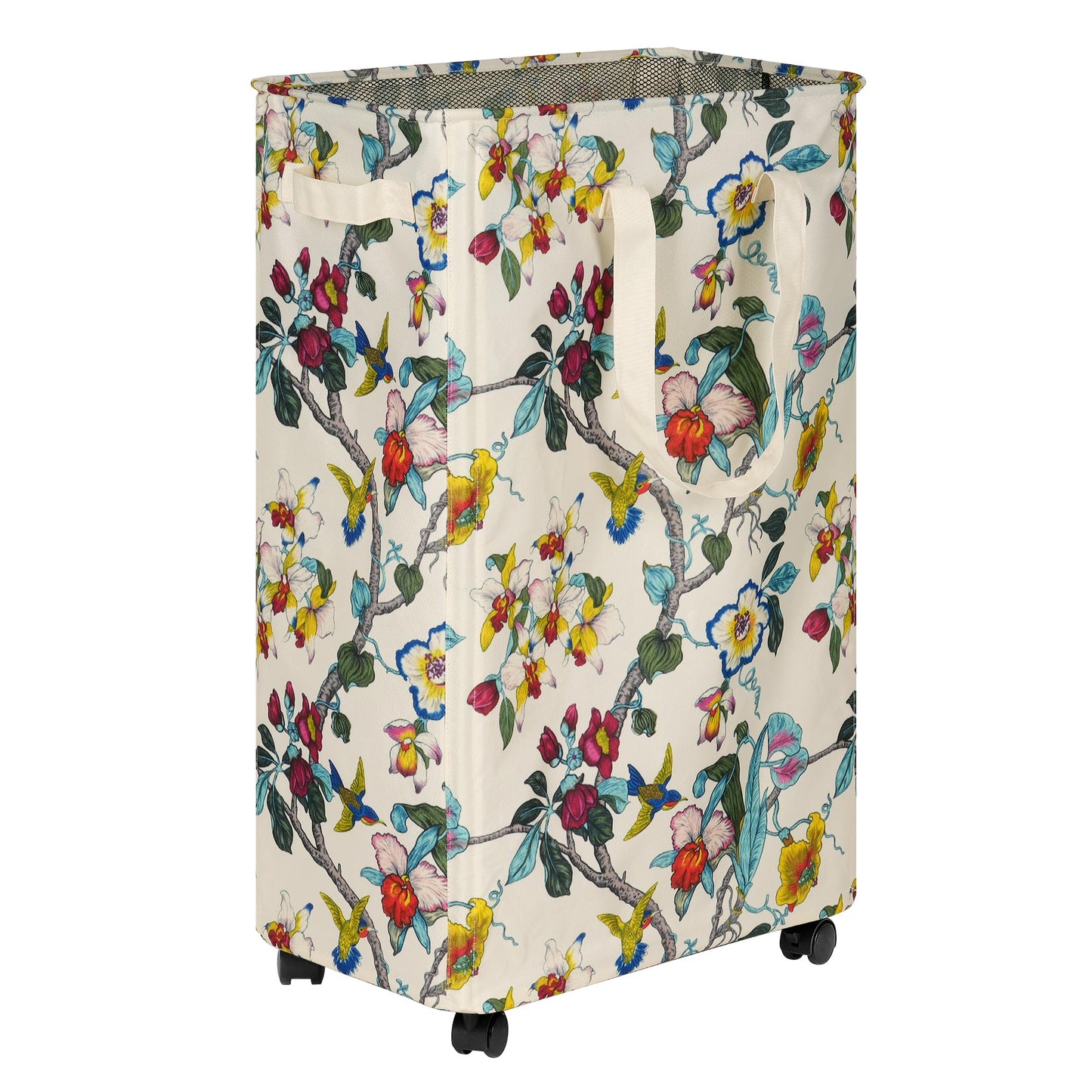 Slim Rolling Laundry Hamper with Wheels – 75L Space-Saving Laundry Basket
