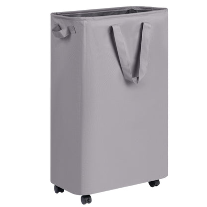 Slim Rolling Laundry Hamper with Wheels – 75L Space-Saving Laundry Basket