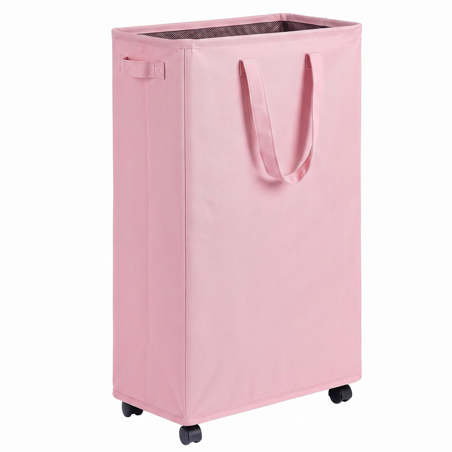 Slim Rolling Laundry Hamper with Wheels – 75L Space-Saving Laundry Basket