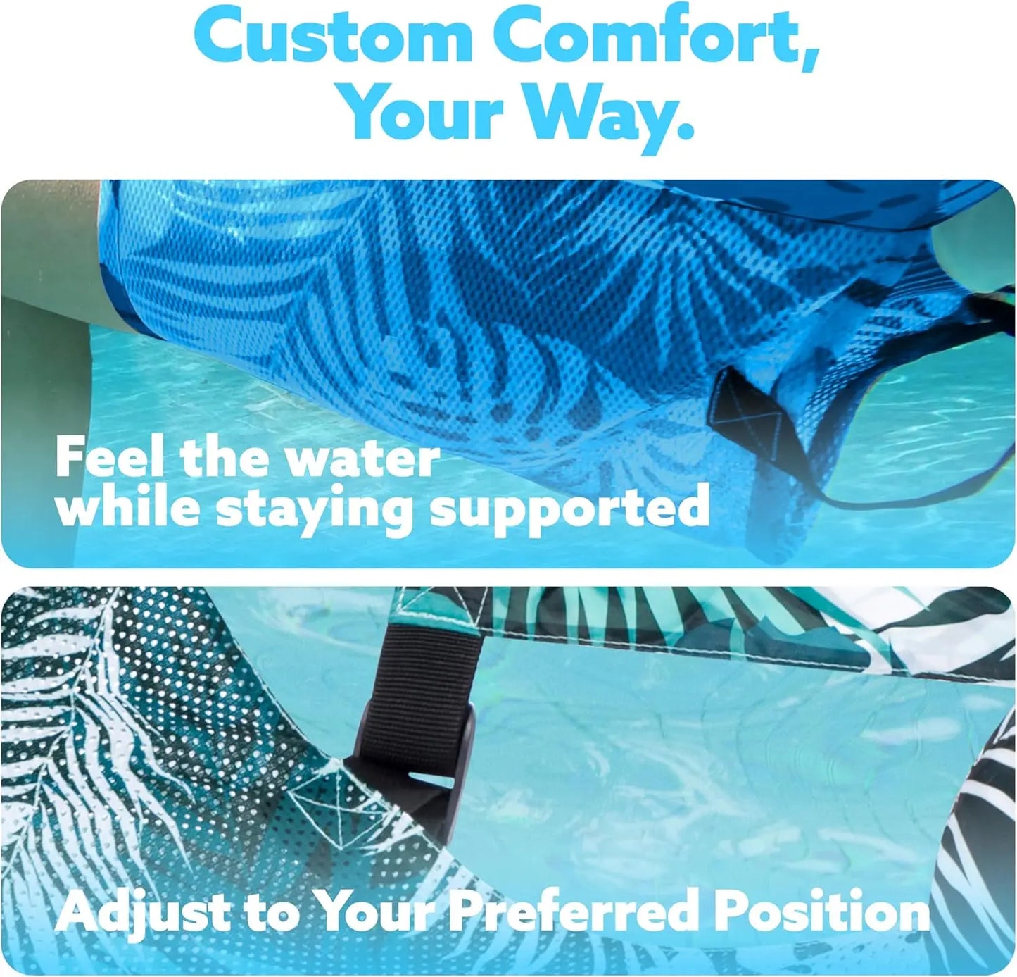 Inflatable Pool Float Chair for Adults | Comfortable Floating Lounge Chair with Backrest & Armrests for Pool & Beach