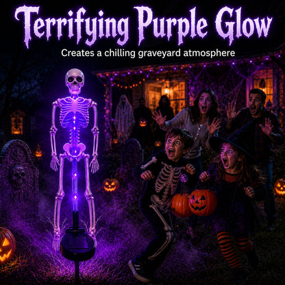 Halloween Skull Solar Garden Lights | Waterproof Outdoor LED Skull Stake Lights for Yard, Lawn & Pathway Decor