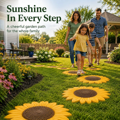 Reusable Sunflower Stepping Stone Mold | DIY Concrete Garden Path Mold For Backyard Decoration
