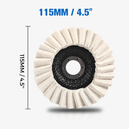 Wool Felt Flap Polishing Disc | Angle Grinder Buffing Wheel for Metal, Stone & More