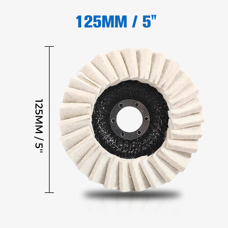 Wool Felt Flap Polishing Disc | Angle Grinder Buffing Wheel for Metal, Stone & More