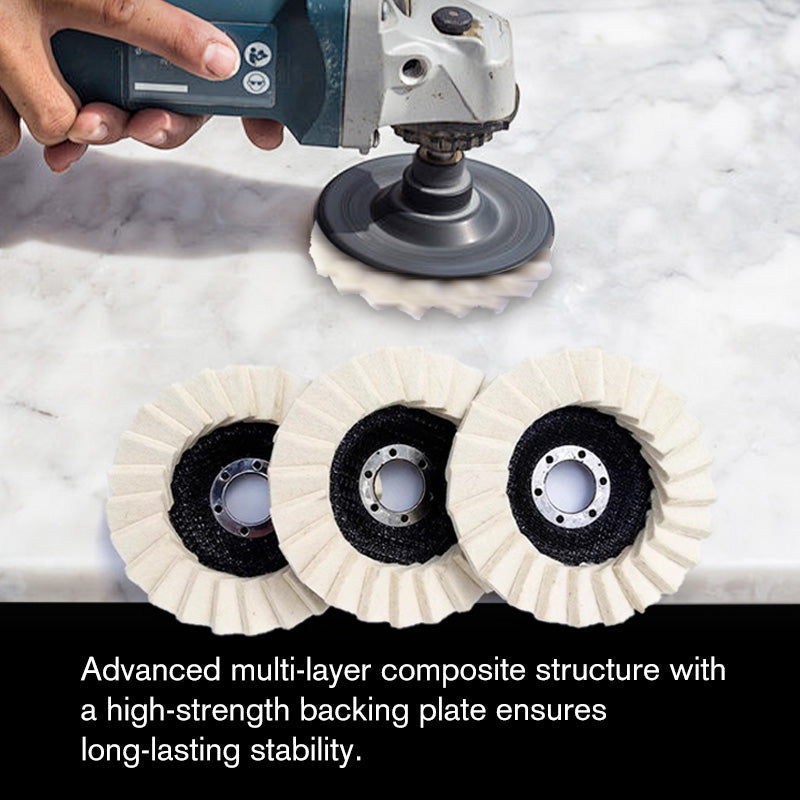 Wool Felt Flap Polishing Disc | Angle Grinder Buffing Wheel for Metal, Stone & More