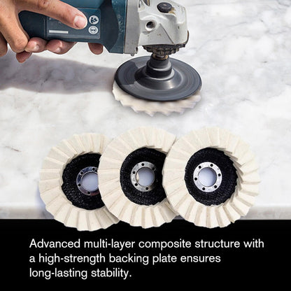 Wool Felt Flap Polishing Disc | Angle Grinder Buffing Wheel for Metal, Stone & More