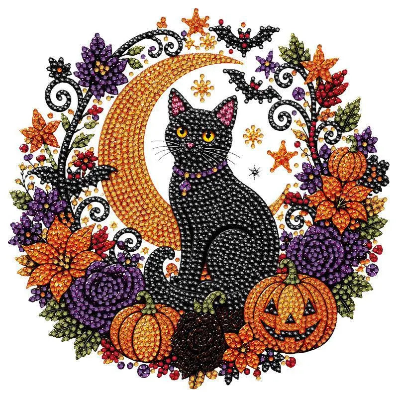 Halloween Diamond Painting Suncatcher Kit | DIY Acrylic Window Hanging Decor
