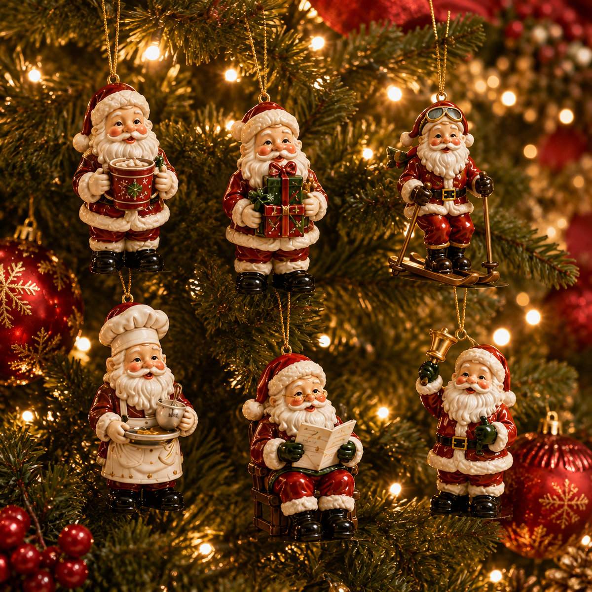 ✨24-Day Christmas Countdown Advent Calendar – Vintage Santa Series