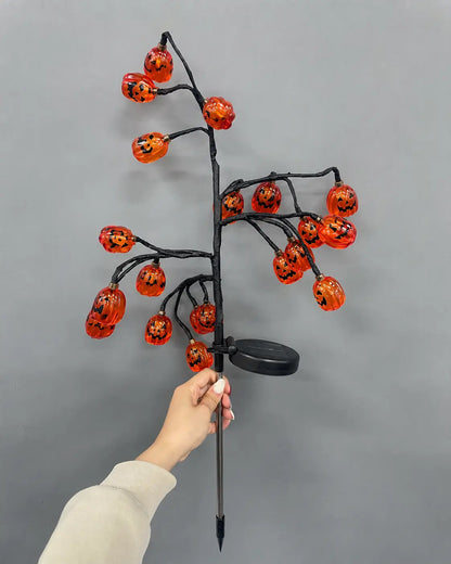 Solar Pumpkin Stake Lights Durable PS Pumpkin Heads,20-Head Halloween Garden Lights with 8 Lighting Modes & Auto On/Off, Outdoor Pathway Yard Lawn Decor, 2/4 Pack tiktokshopbacktoschool