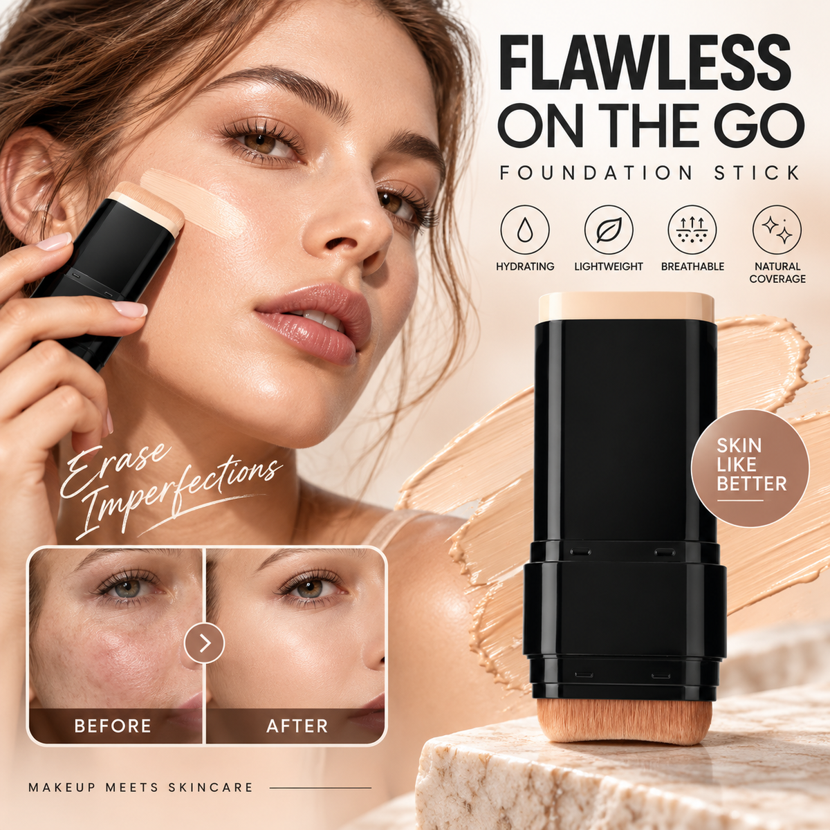 2-in-1 Foundation Stick with Brush
