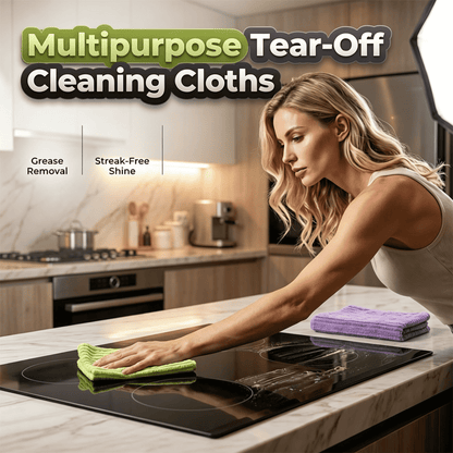 🚨 BUY 1 GET 1 FREE 🚨 First 50 Customers Only! ⏰ Premium Bamboo Fiber Microfiber Cloths – Tear-Off Design & Antibacterial Protection