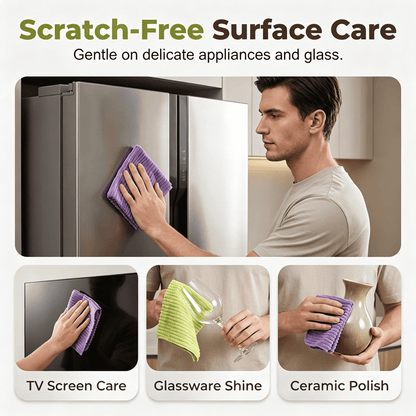 🚨 BUY 1 GET 1 FREE 🚨 First 50 Customers Only! ⏰ Premium Bamboo Fiber Microfiber Cloths – Tear-Off Design & Antibacterial Protection