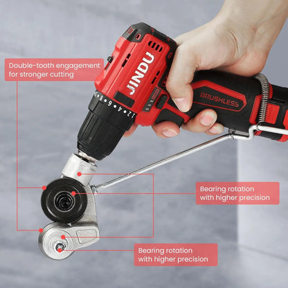 Electric Drill Metal Nibbler Attachment | Sheet Metal Cutter Tool For Steel, Aluminum & DIY Projects
