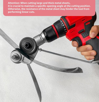 Electric Drill Metal Nibbler Attachment | Sheet Metal Cutter Tool For Steel, Aluminum & DIY Projects