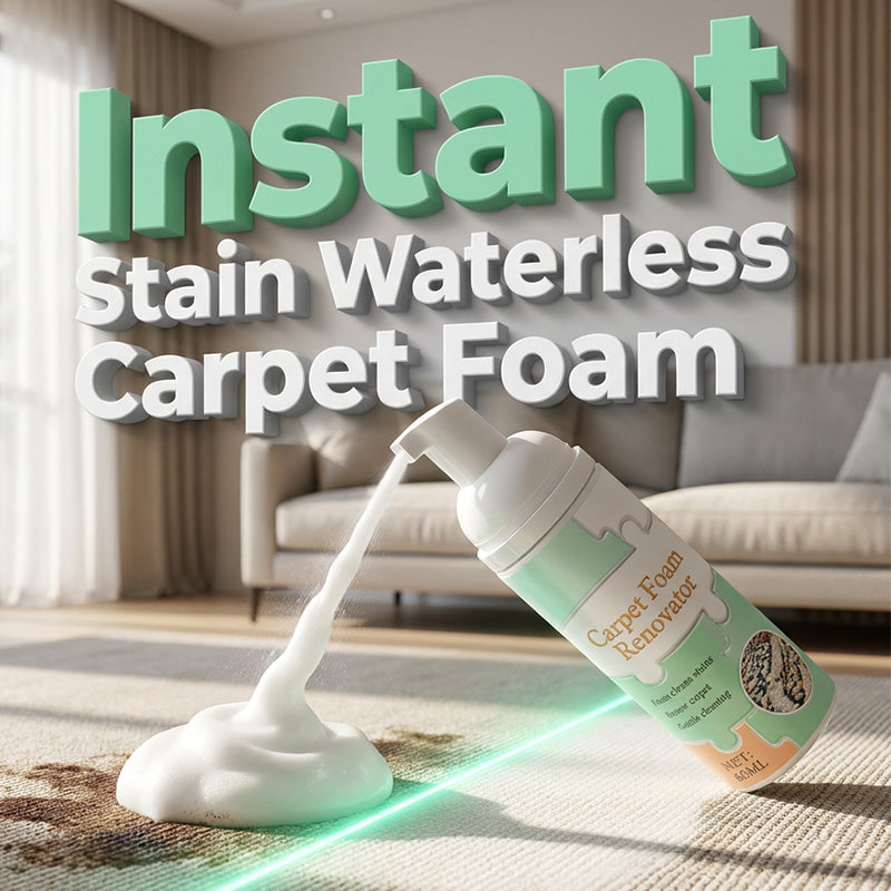 Carpet Foam Stain Remover | Instant Waterless Cleaner For Rugs, Sofa, Upholstery & Fabric