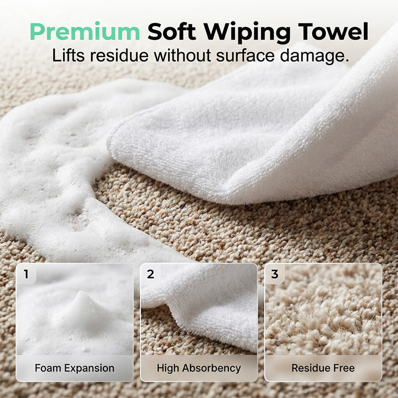 Carpet Foam Stain Remover | Instant Waterless Cleaner For Rugs, Sofa, Upholstery & Fabric