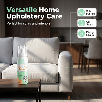 Carpet Foam Stain Remover | Instant Waterless Cleaner For Rugs, Sofa, Upholstery & Fabric