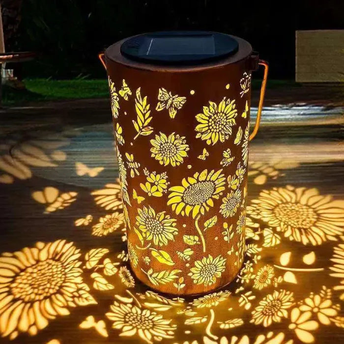 Solar Hanging Garden Light | Floral Outdoor Lantern with Warm LED Glow for Patio, Porch & Yard Decor