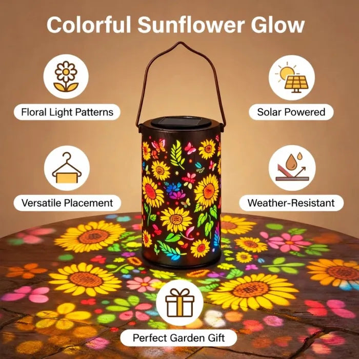 Solar Hanging Garden Light | Floral Outdoor Lantern with Warm LED Glow for Patio, Porch & Yard Decor