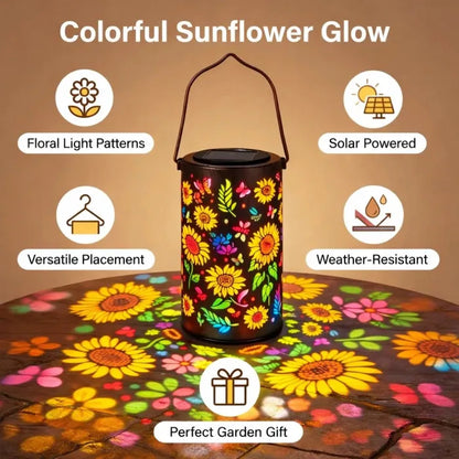 Solar Hanging Garden Light | Floral Outdoor Lantern with Warm LED Glow for Patio, Porch & Yard Decor