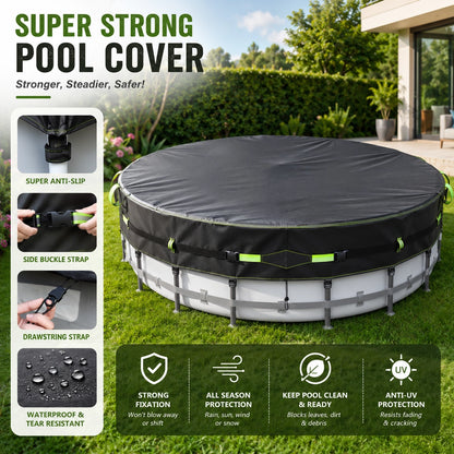 Heavy-Duty Winter Pool Cover | 200gsm Waterproof & Windproof Protection